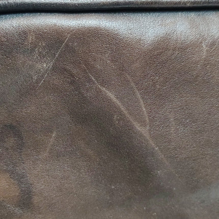 Dior Vintage Gaucho Large Dark Brown Leather Crossbody Bag 36cm