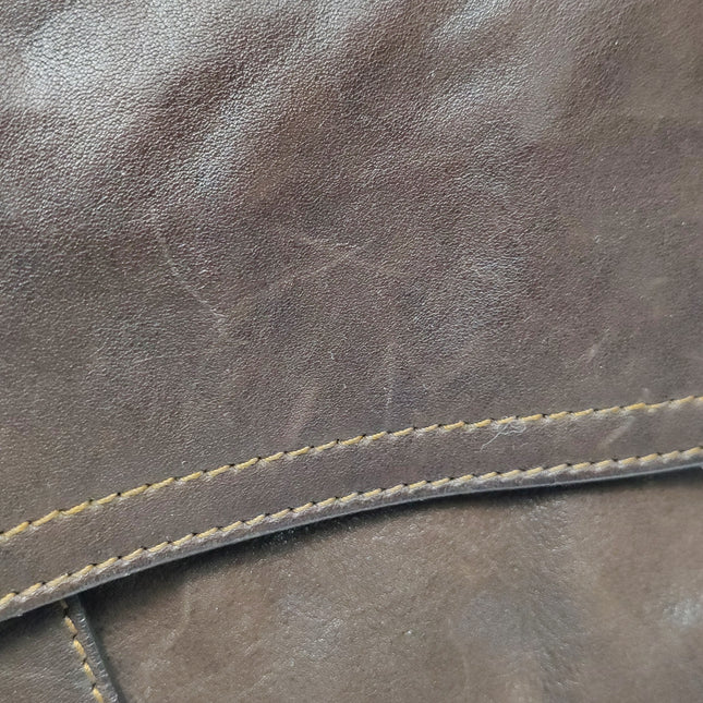 Sac bandoulière Dior Vintage Gaucho grand modèle en cuir rouge