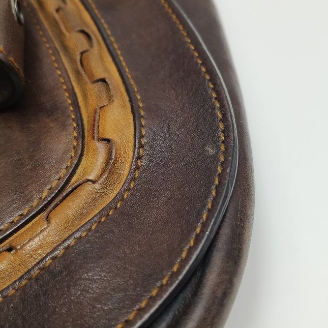 Sac bandoulière Dior Vintage Gaucho grand modèle en cuir rouge