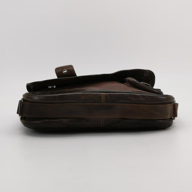 Sac bandoulière Dior Vintage Gaucho grand modèle en cuir rouge