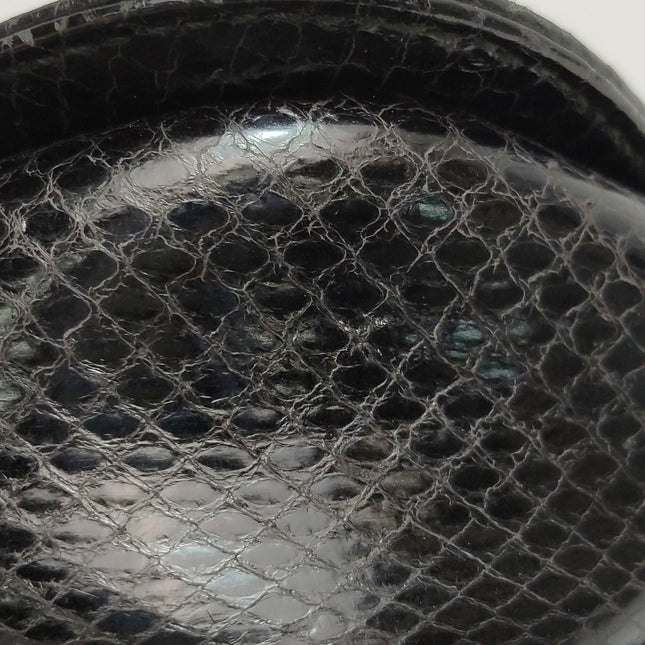 Gucci Bamboo 1947 Night Mini Black Python Snake Skin Evening Bag with Chain