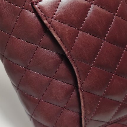 Chanel Rock The Corner Mini Flap Bag Burgundy Calfskin Leather Gold Hardware Corners 2017-18