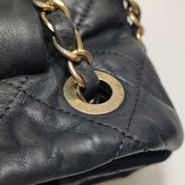 Chanel Chic Quilt Flap Large Black Leather Gold Hardware Shoulder Bag