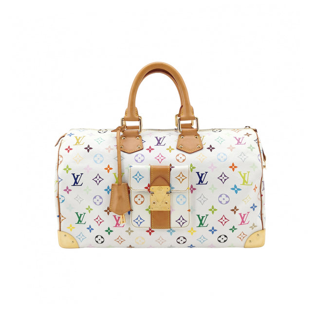 Louis Vuitton x Takashi Murakami Speedy 40 White Multicolor-Luxbags