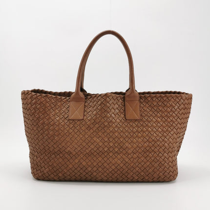 Bottega Veneta Cabat Tote Intreccio Leather Tan Brown 40cm