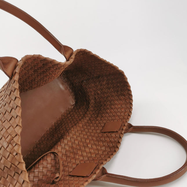 Bottega Veneta Cabat Tote Intreccio Leather Tan Brown 40cm