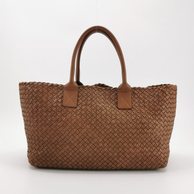 Bottega Veneta Cabat Tote Intreccio Leather Tan Brown 40cm