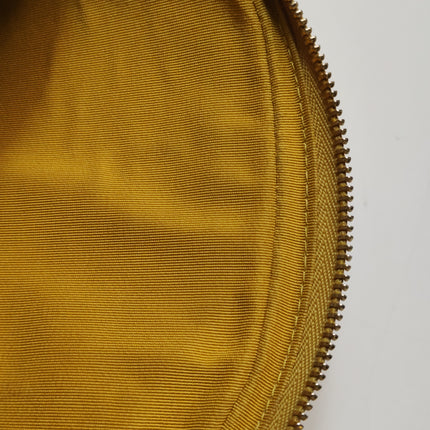 Chanel Round Camera Bag Yellow Quilted Lambskin Leather Silver Hardware