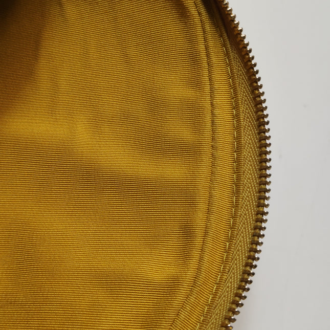 Chanel Round Camera Bag Yellow Quilted Lambskin Leather Silver Hardware
