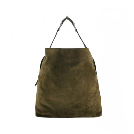 Gucci Beatrix Large Tote Bag Dark Green Suede Leather