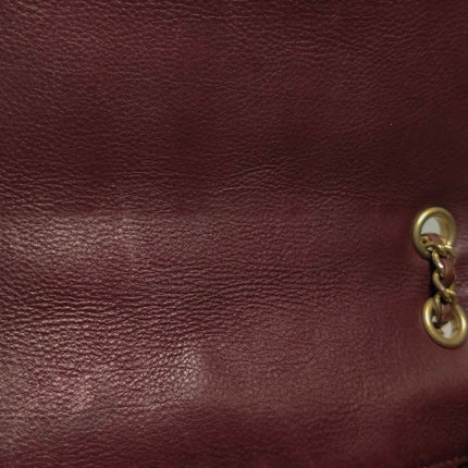 Chanel Rock The Corner Mini Flap Bag Burgundy Calfskin Leather Gold Hardware Corners 2017-18