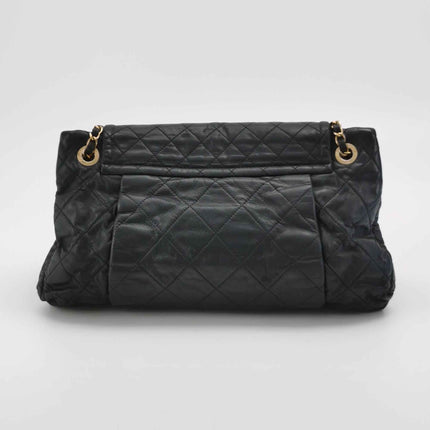 Chanel Chic Quilt Flap Large Black Leather Gold Hardware Shoulder Bag