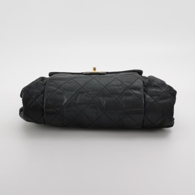 Chanel Chic Quilt Flap Large Black Leather Gold Hardware Shoulder Bag