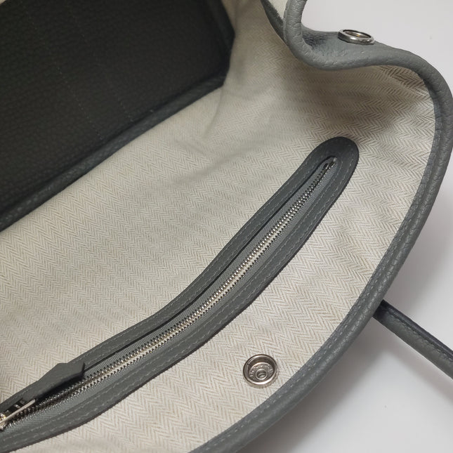 Hermès Garden Party 30 (TPM) in Grey Negonda Leather
