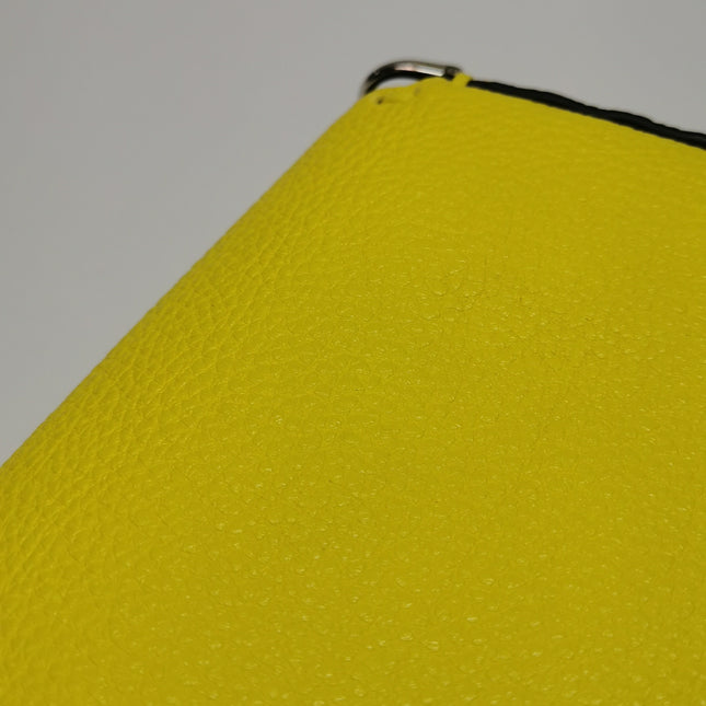 Fendi Baguette Mini Selleria Lemon Yellow Calfskin Leather Crossbody Bag