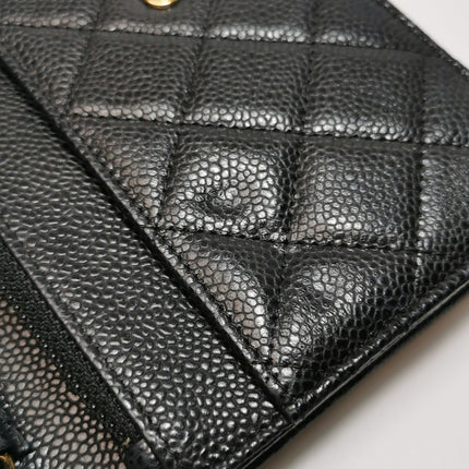 Chanel Wallet on Chain Classic Flap Black Caviar Leather Gold Hardware 2015