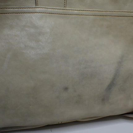 Dior Vintage Gaucho XL White Leather Crossbody Bag 40cm