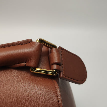 Loewe Small Featherlight Puzzle Soft Brown Nappa Leather Top Handle Crossbody Bag