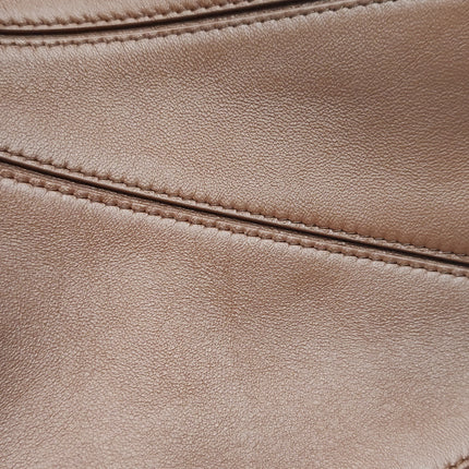 Loewe Small Featherlight Puzzle Soft Brown Nappa Leather Top Handle Crossbody Bag