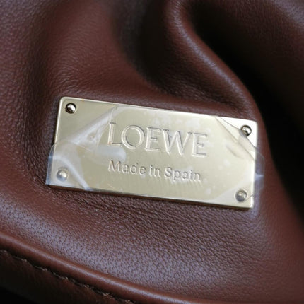 Loewe Small Featherlight Puzzle Soft Brown Nappa Leather Top Handle Crossbody Bag