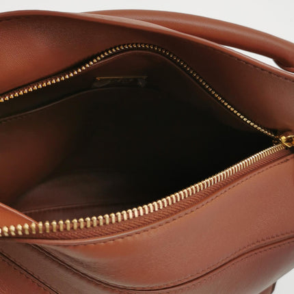 Loewe Small Featherlight Puzzle Soft Brown Nappa Leather Top Handle Crossbody Bag
