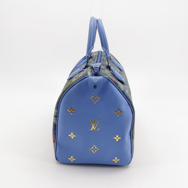 Louis Vuitton x Jeff Koons Speedy 30 Monet Water Lilies Top Handle Bag
