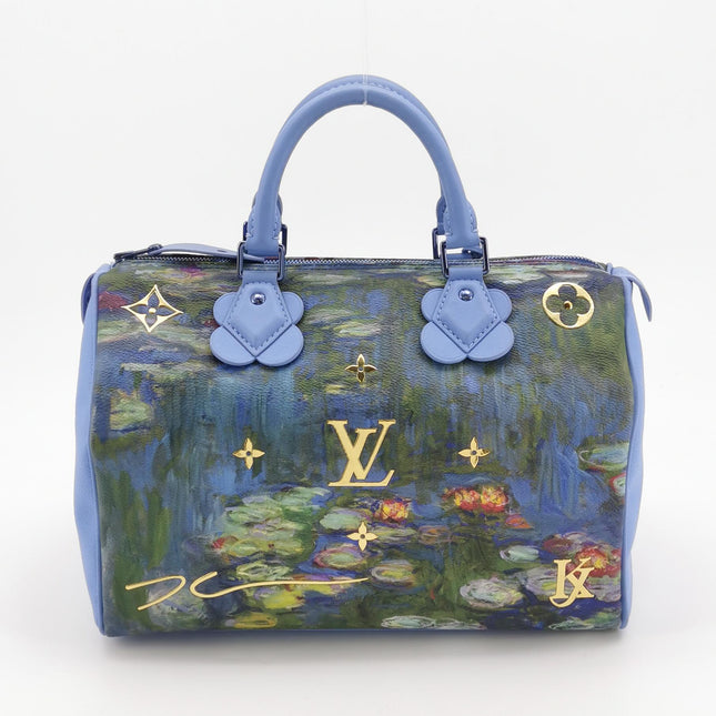 Louis Vuitton x Jeff Koons Speedy 30 Monet Water Lilies Top Handle Bag