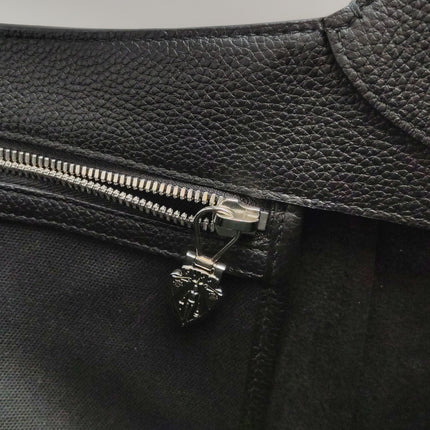 Gucci Jackie 1961 Black Large Pebbled Leather Shoulder Bag with Strap