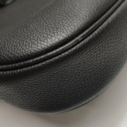 Gucci Jackie 1961 Black Large Pebbled Leather Shoulder Bag with Strap