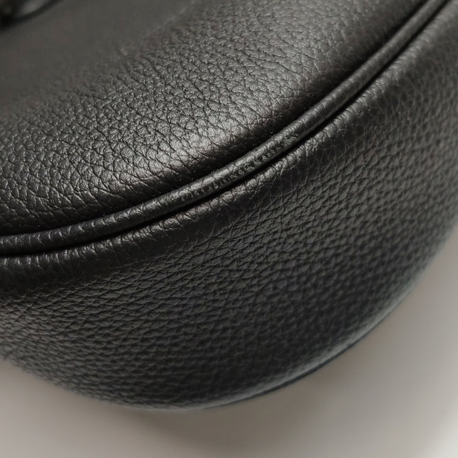 Gucci Jackie 1961 Black Large Pebbled Leather Shoulder Bag with Strap