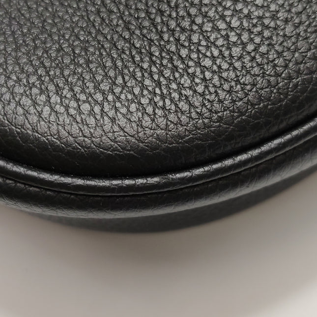 Gucci Jackie 1961 Black Large Pebbled Leather Shoulder Bag with Strap