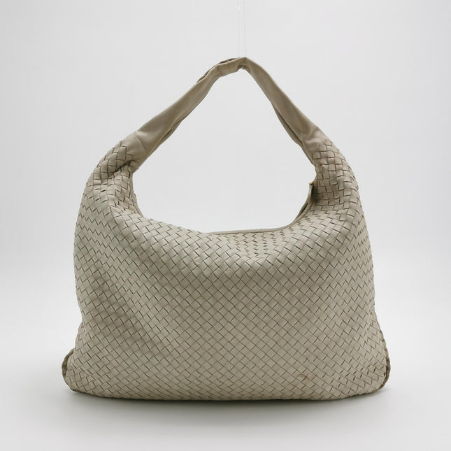 Bottega Veneta Veneta Hobo Maxi Beige Intrecciato Leather Bag 51cm