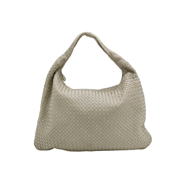 Bottega Veneta Veneta Hobo Maxi Beige Intrecciato Leather Bag 51cm-Luxbags