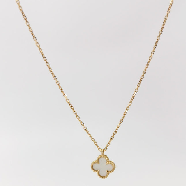 Van Cleef & Arpels Necklace Sweet Alhambra pendant 18k Yellow Gold Mother of Pearl