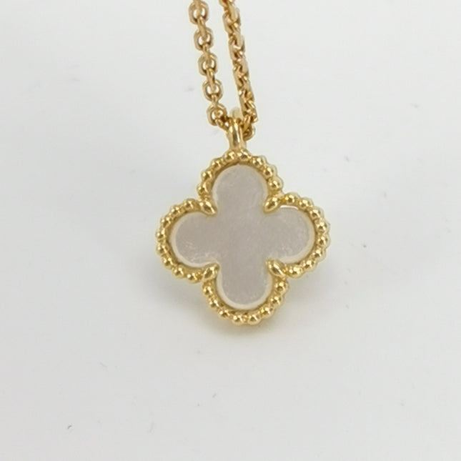 Van Cleef & Arpels Necklace Sweet Alhambra pendant 18k Yellow Gold Mother of Pearl