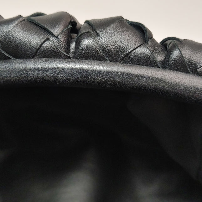 Bottega Veneta Pochette Grande Intrecciato Cuir de Veau Noir