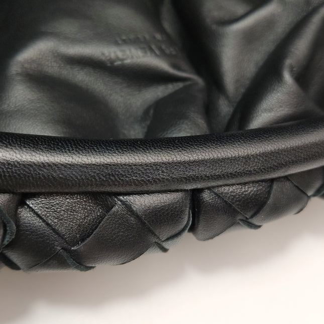 Bottega Veneta Pochette Grande Intrecciato Cuir de Veau Noir