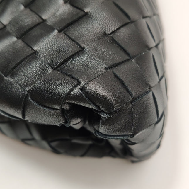 Bottega Veneta Pochette Grande Intrecciato Cuir de Veau Noir