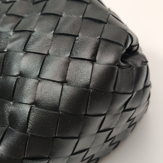 Bottega Veneta Pochette Grande Intrecciato Cuir de Veau Noir