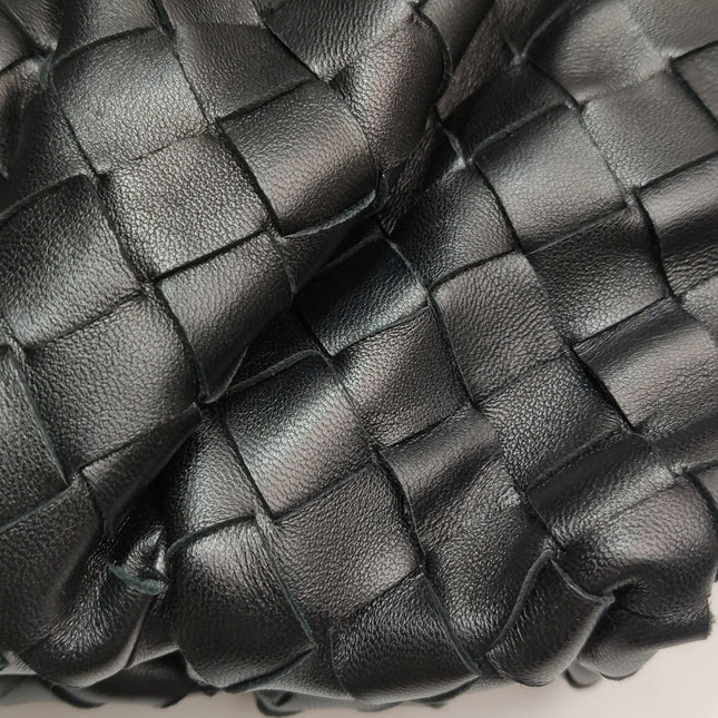 Bottega Veneta Pochette Grande Intrecciato Cuir de Veau Noir