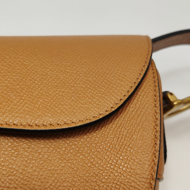 Dior Saddle 2021 Medium Tan Brown Grained Calfskin Leather Bag