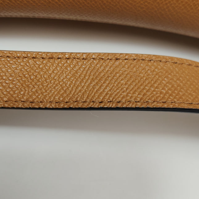 Dior Saddle 2021 Medium Tan Brown Grained Calfskin Leather Bag