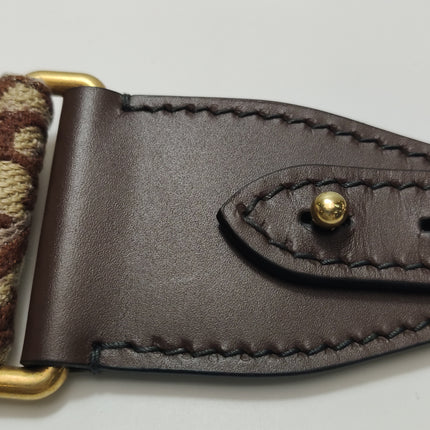Dior Strap Burgundy Embroidered Canvas and Metal Studs