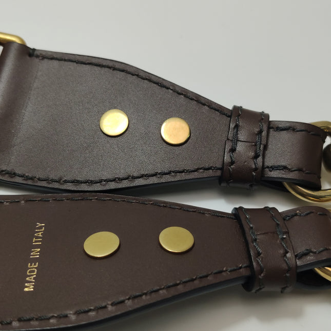 Dior Strap Burgundy Embroidered Canvas and Metal Studs