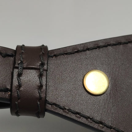 Dior Strap Burgundy Embroidered Canvas and Metal Studs