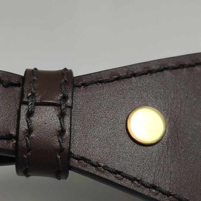 Dior Strap Burgundy Embroidered Canvas and Metal Studs