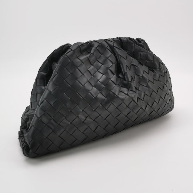 Bottega Veneta Pochette Grande Intrecciato Cuir de Veau Noir