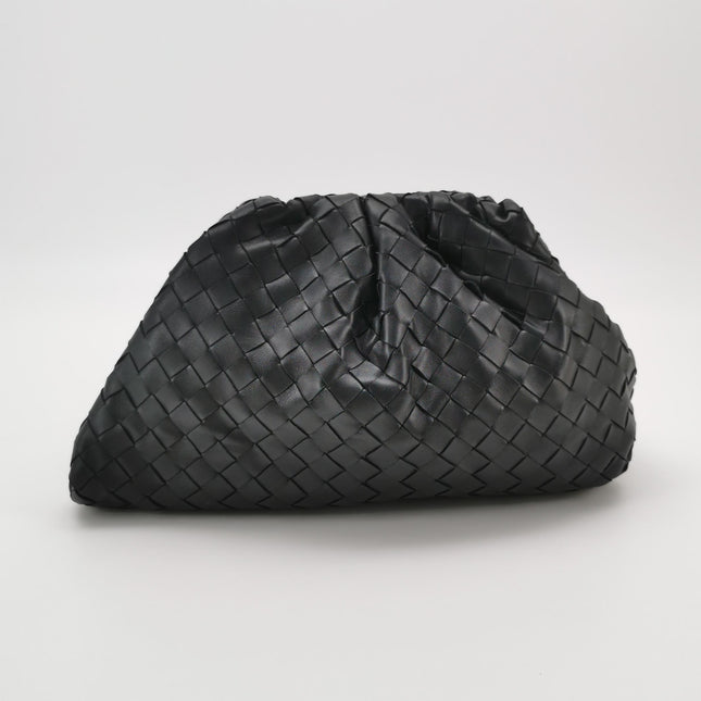 Bottega Veneta Pochette Grande Intrecciato Cuir de Veau Noir