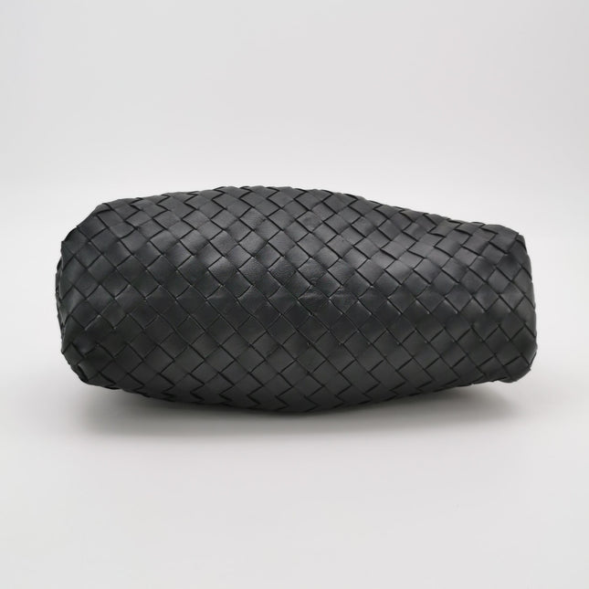 Bottega Veneta Pochette Grande Intrecciato Cuir de Veau Noir