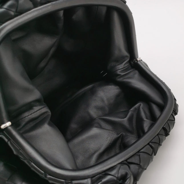 Bottega Veneta Pochette Grande Intrecciato Cuir de Veau Noir